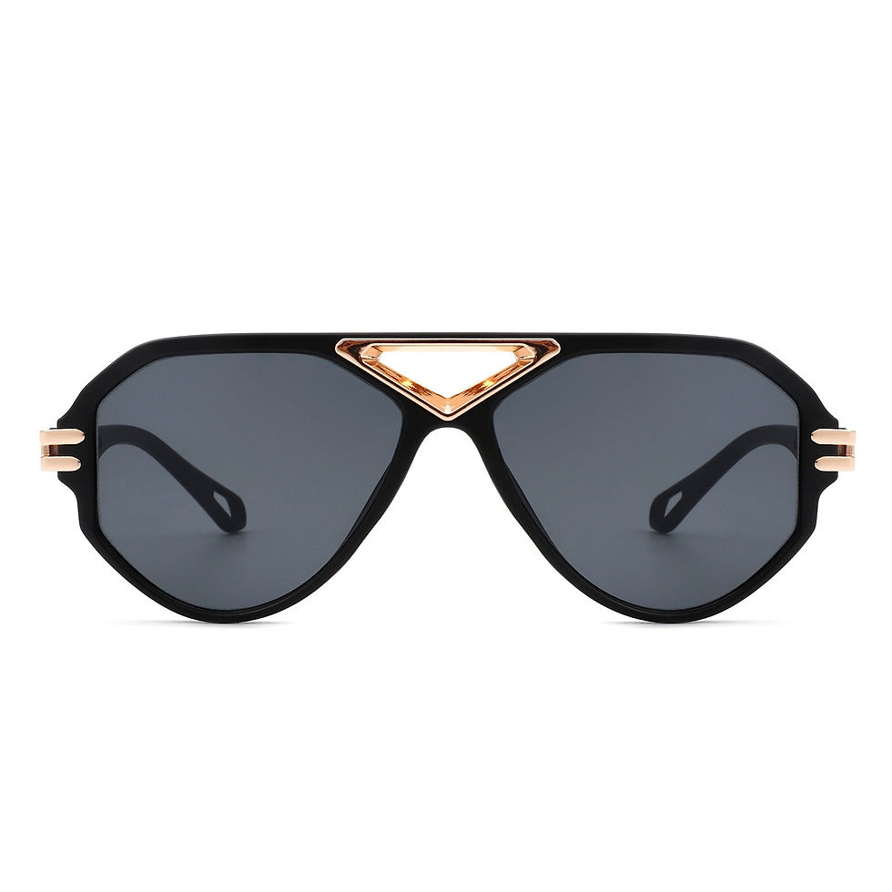 Thumbnail: Unityth - Geometric Retro Round Vintage Fashion Aviator Sunglasses