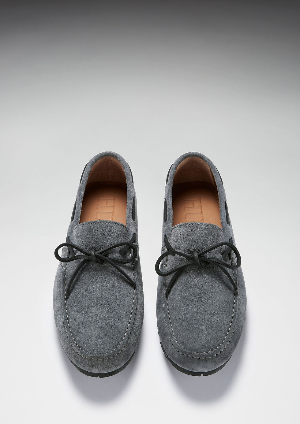 Thumbnail: Tyre Sole Laced Driving Loafers, Slate Grey Suede