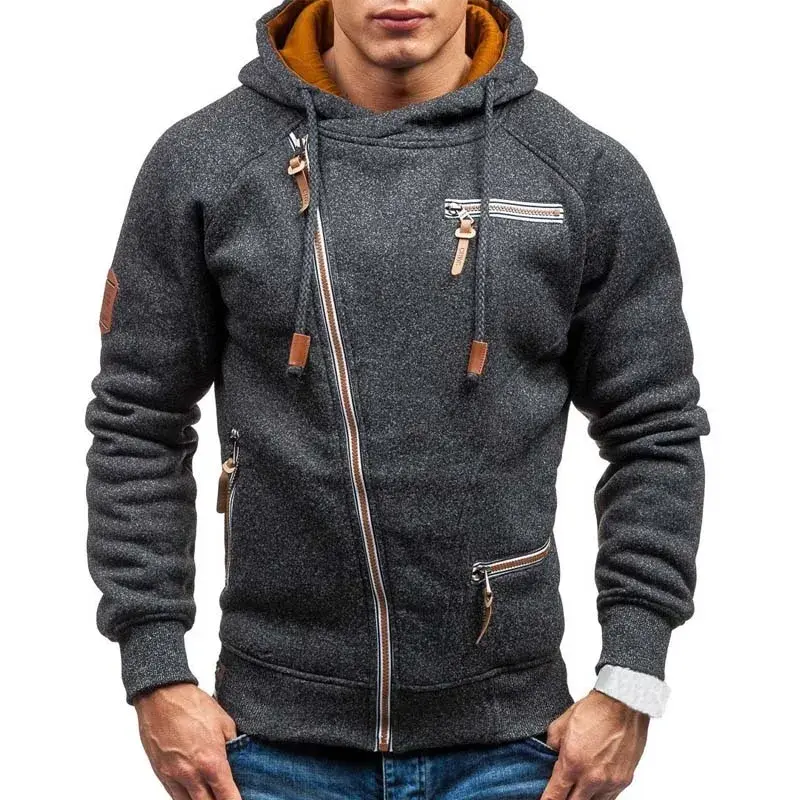 Thumbnail: New Hoodie Men 2025 Autumn Casual Solid Long Sleeve Mens Hoodies Sweatshirts