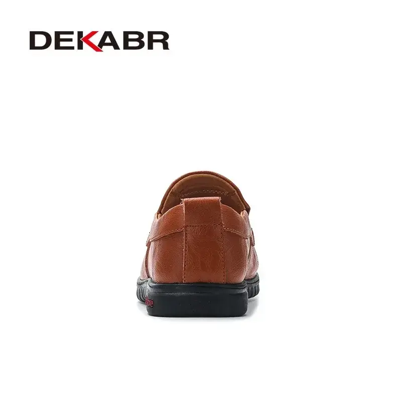 Thumbnail: DEKABR Men Shoes Genuine Leather Comfortable Men Casual Shoes Footwear