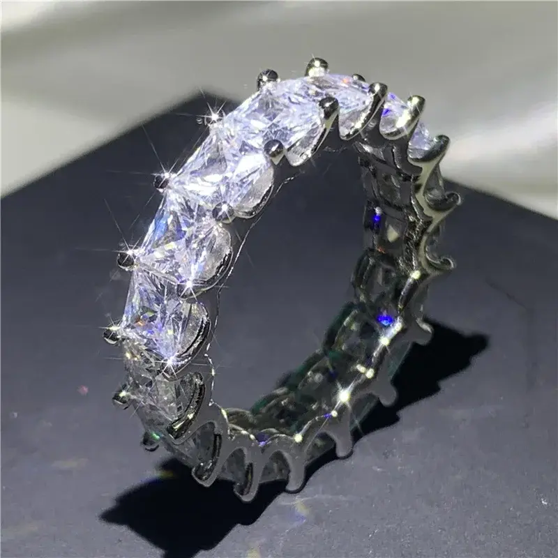 Thumbnail: Wholesale Eternity Band Promise Ring 925 Sterling Silver Diamond Cz EngJeagemes