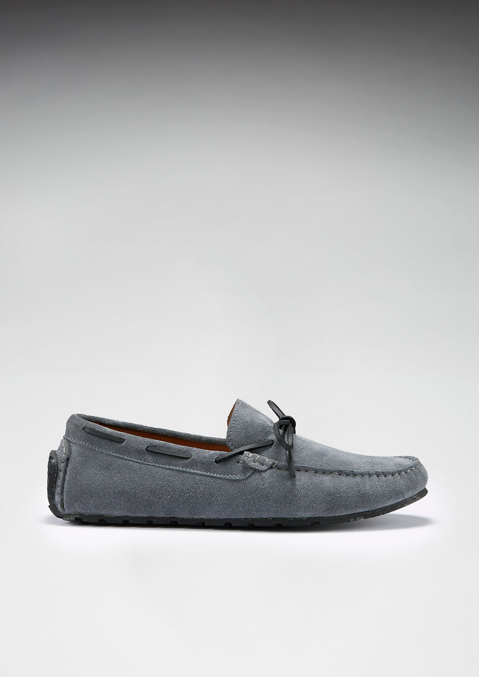 Thumbnail: Tyre Sole Laced Driving Loafers, Slate Grey Suede