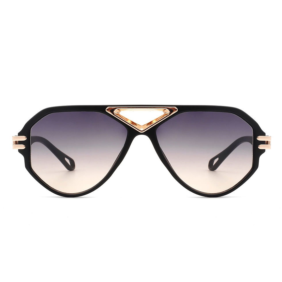 Thumbnail: Unityth - Geometric Retro Round Vintage Fashion Aviator Sunglasses