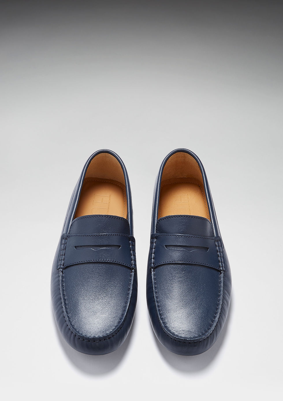 Thumbnail: Penny Driving Loafers, French Navy Leather