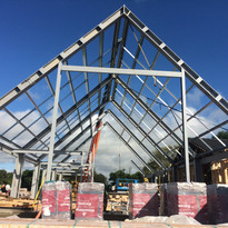 7. Steel framing in place on the Boerder