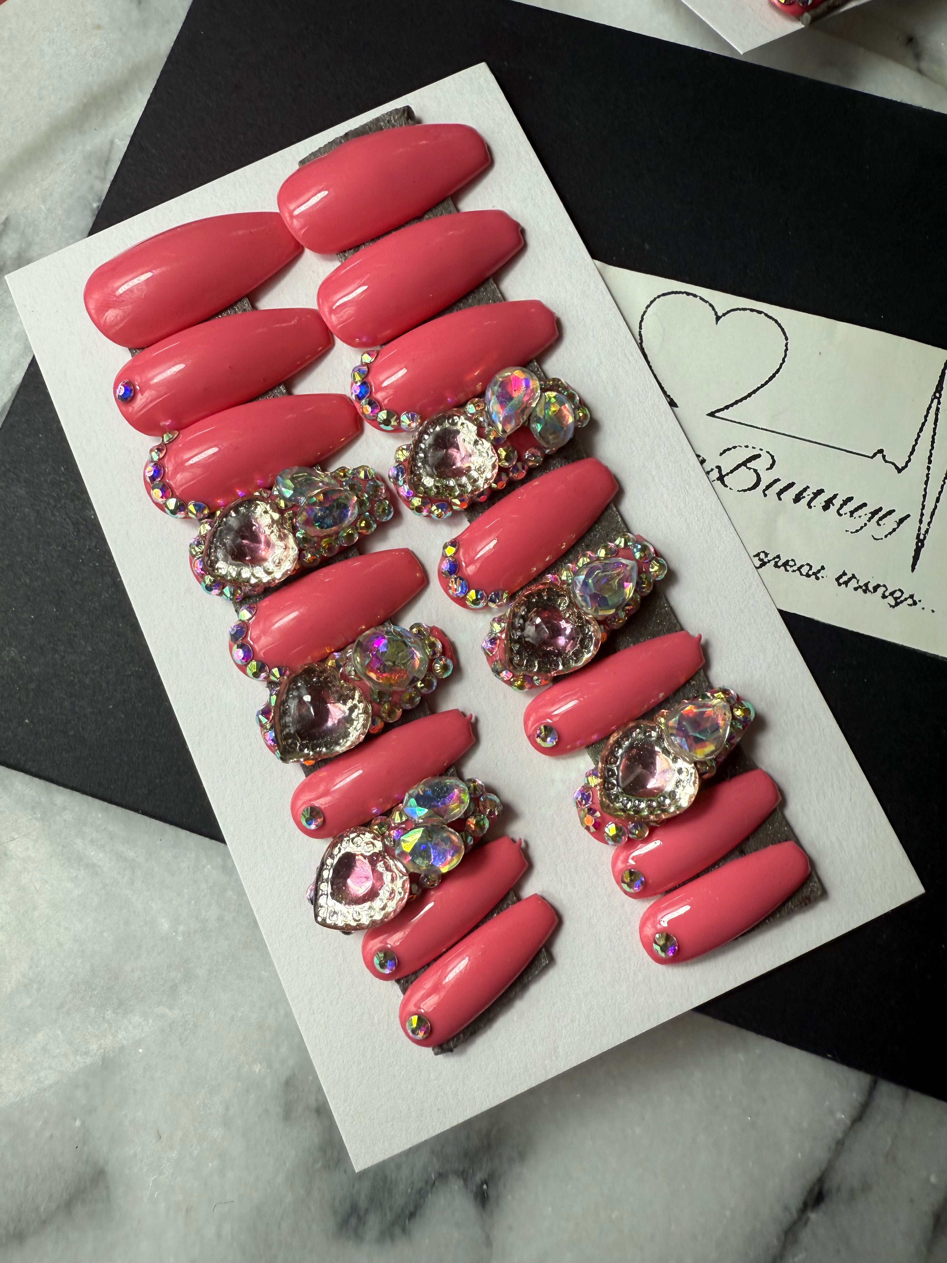 Pink Money| Long coffin | Ready To Ship 