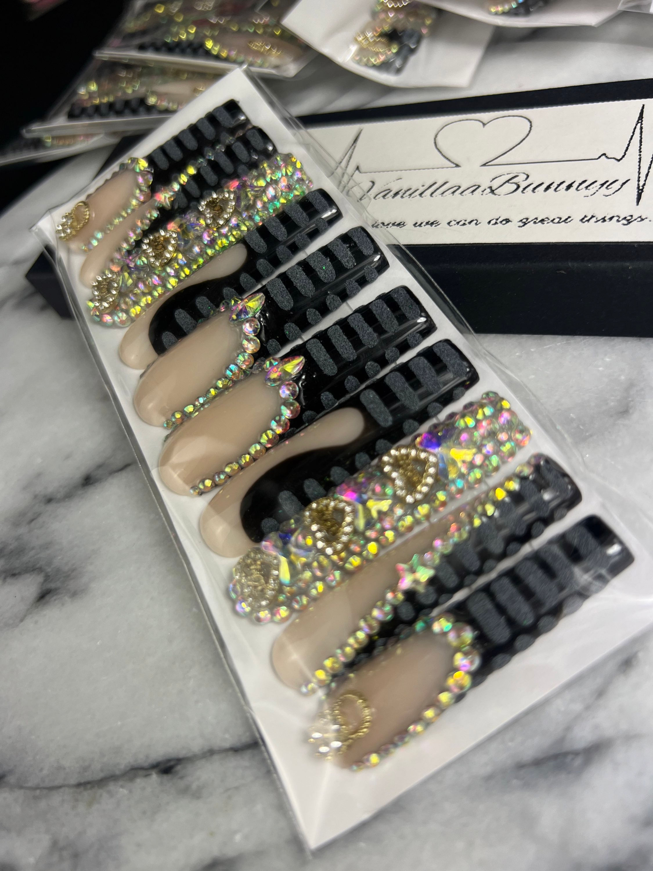 003 | ship directly to clients no logo l 10 nails | allure black 
