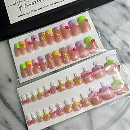 ( long square ) + matching toe nails  | 2 for $30  | 10-18 Business Days 