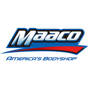Maaco logo with blue and red swoosh and the tagline “America’s Bodyshop.