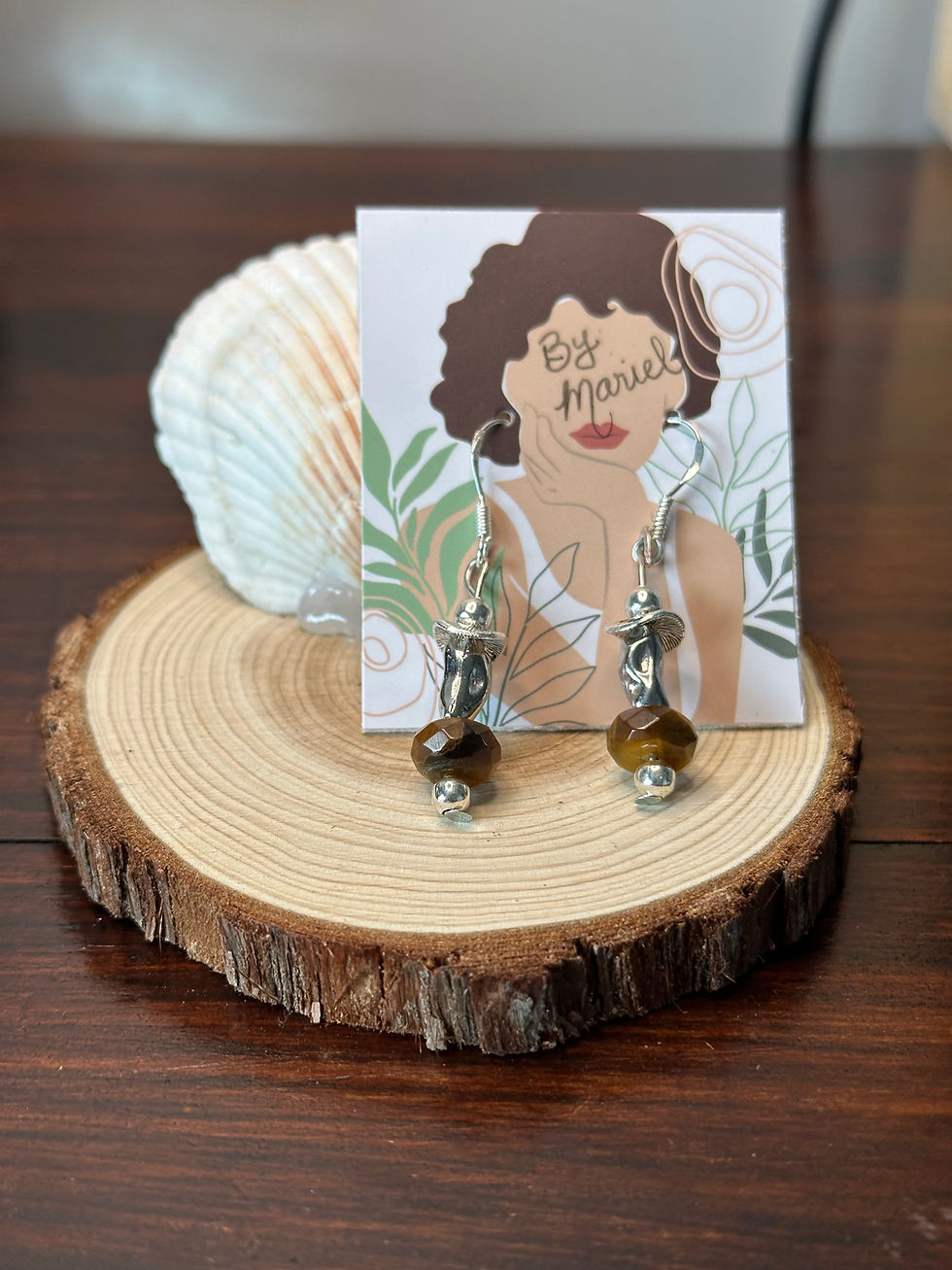 E-1009 Tiger's Eye Earrings