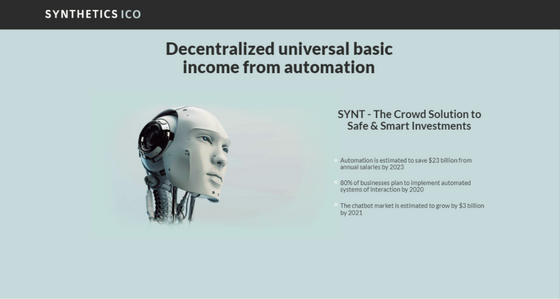 The New Decentralized Blockchain For Universal Basic Income From Automation “SYNTHETICS.AI”