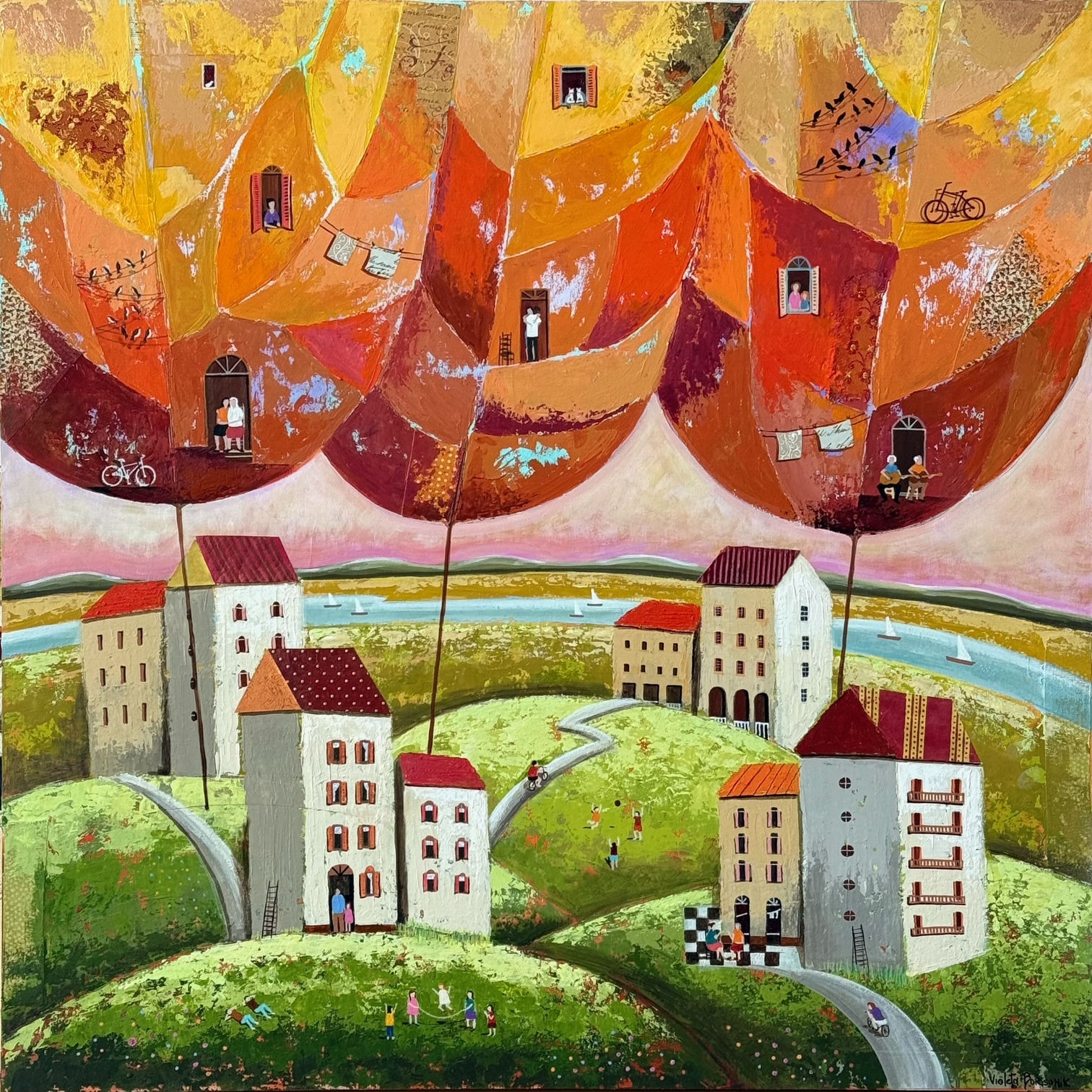 Looking Forward to the Golden Times 30x30"