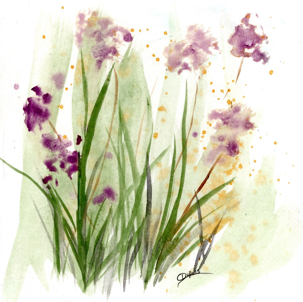 Spring Flowers V 8x8"
