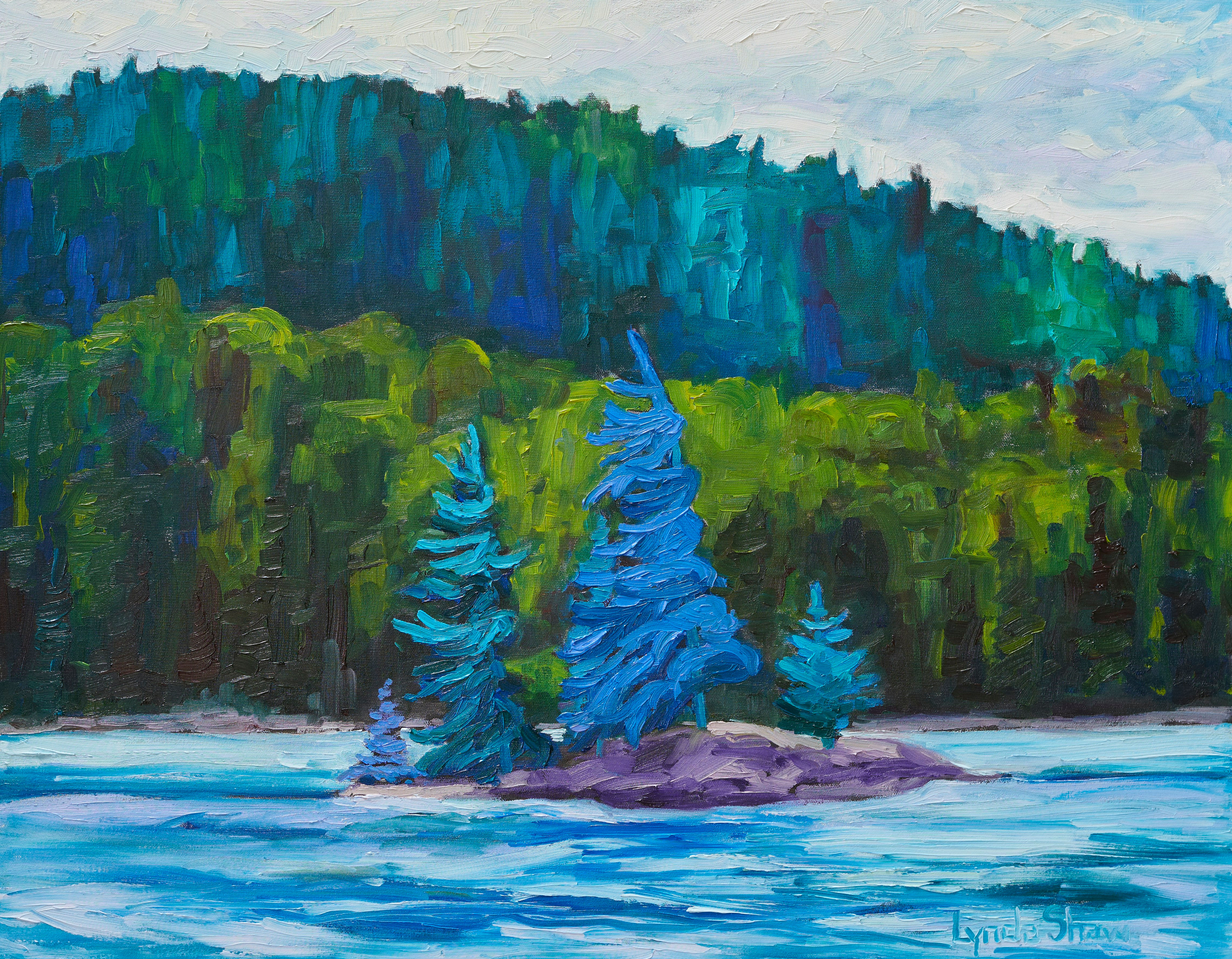Tall Trees and Deep Water, 28x22"