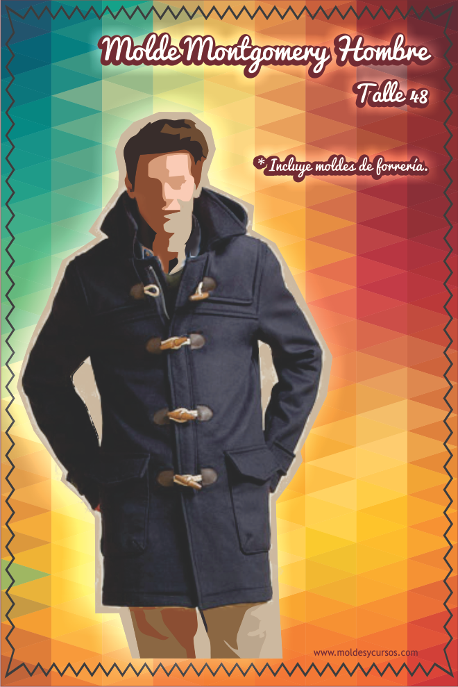 Comprar Parka Gendive marino alamares con capucha para hombre online