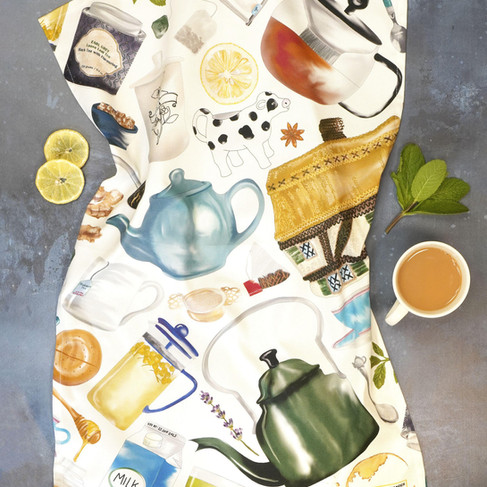 Corinne Alexander's Time For A Brew Tea Towel