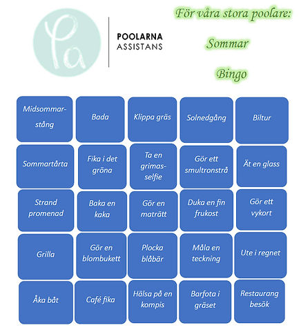 Sommarbingo för våra stora Poolare