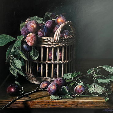 Basket Of Plums | Oil | CANADA