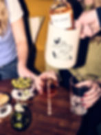 henny's branded wine cooler and people drinking cocktails