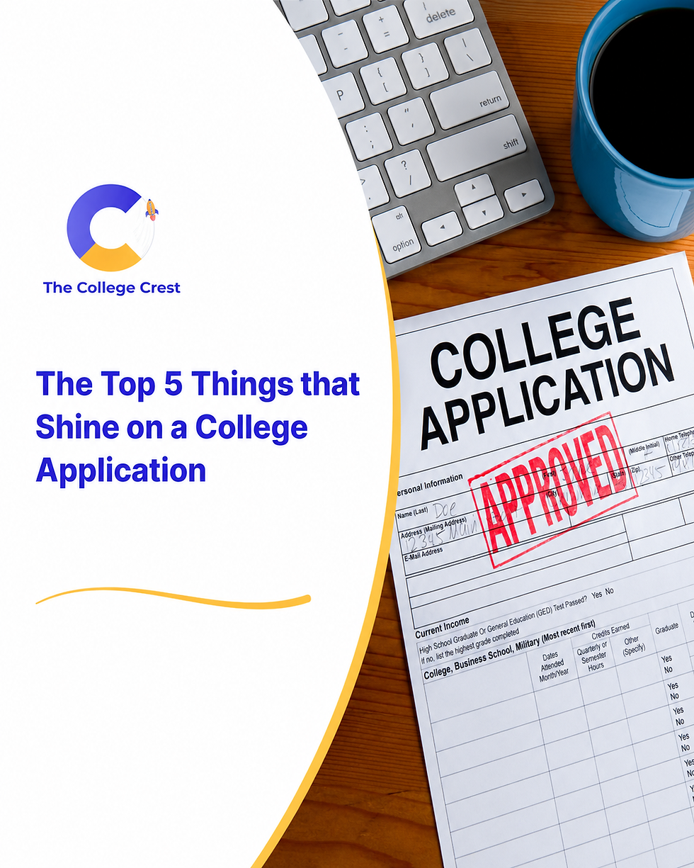 The Top 5 Things that Shine on a College Application