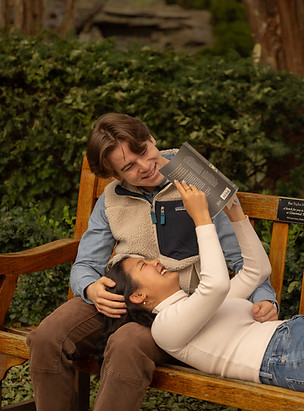 couples portrait of two people, taken in the nostalgic, documentary style of engagement photography