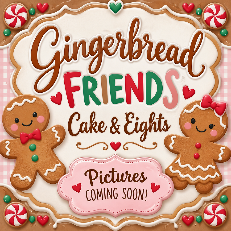 Gingerbread Friends Cake and 8
