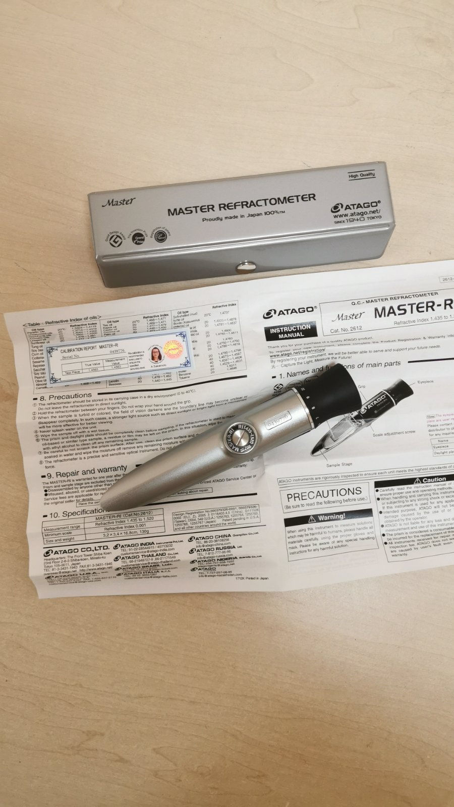 Refractometru pentrudeterminarea ulei High oleic