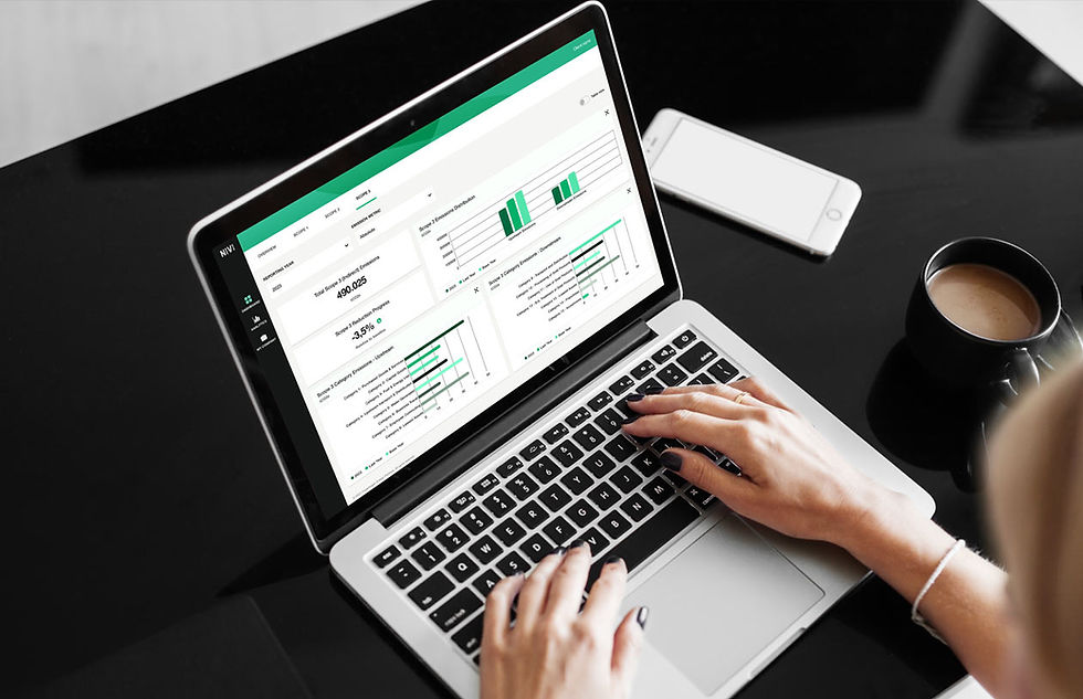 Nivi climate reporting shows calculation results on easy to read dashboards