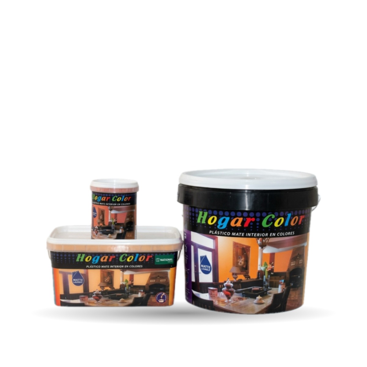 HOGAR COLOR es una pintura de acabado mate, elaborado con copolímero acrílico.