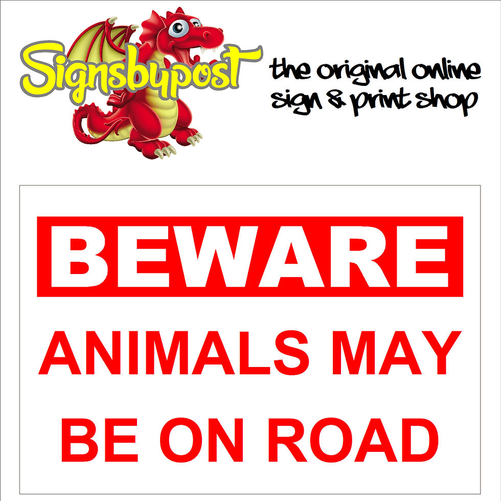 Thumbnail: Beware Animals May Be On Road Sign 9006