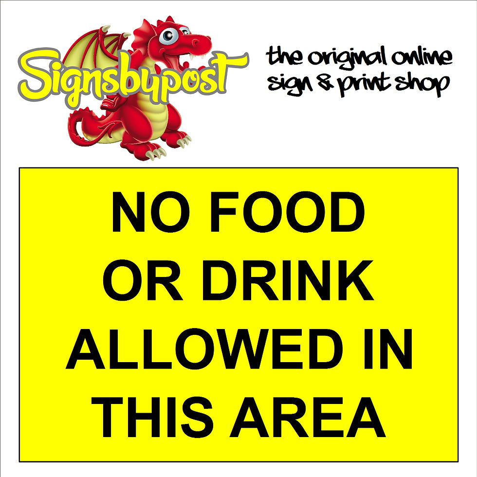 Thumbnail: No Food Or Drink Allowed In This Area Sign or sticker 5163