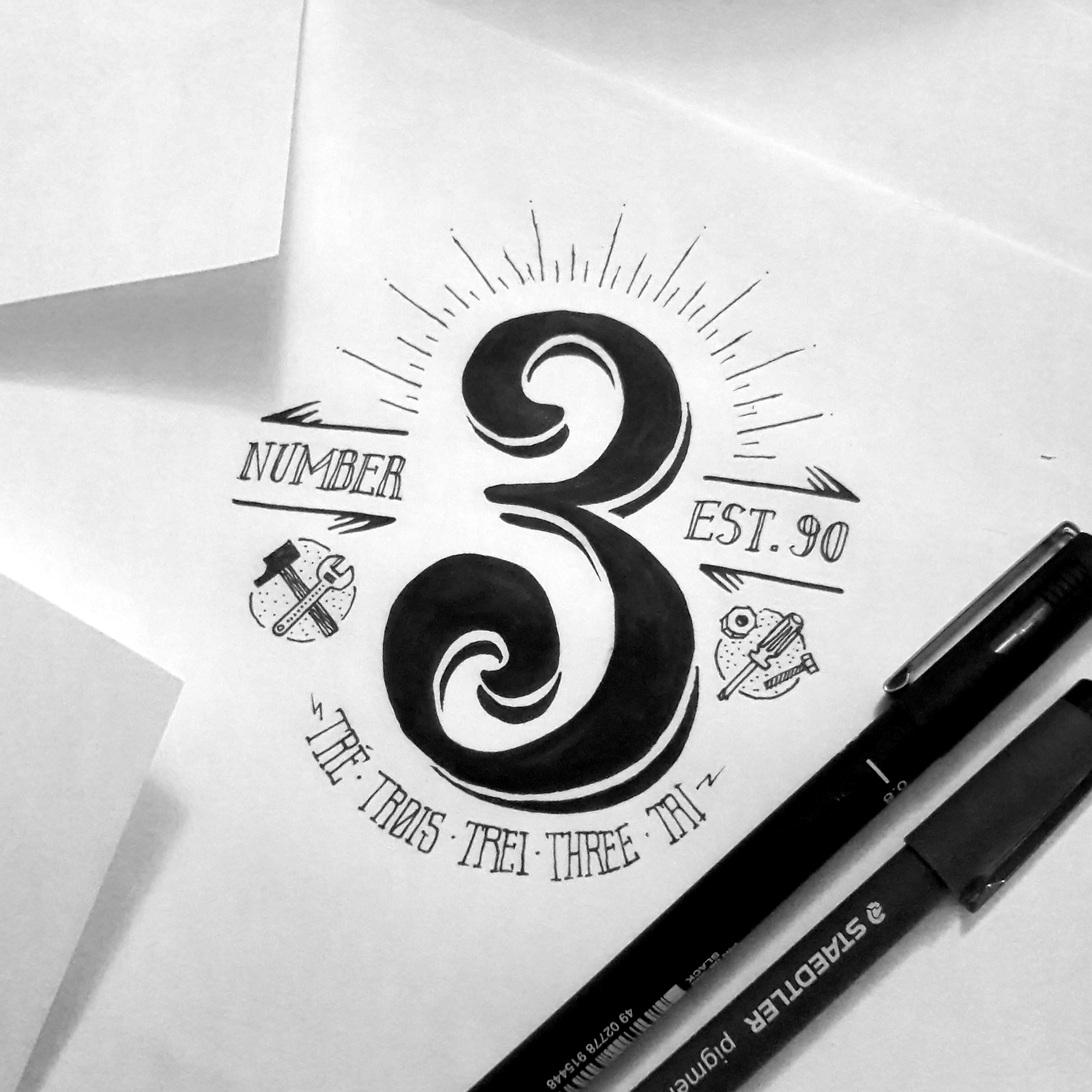sketch typographie dessin lettre