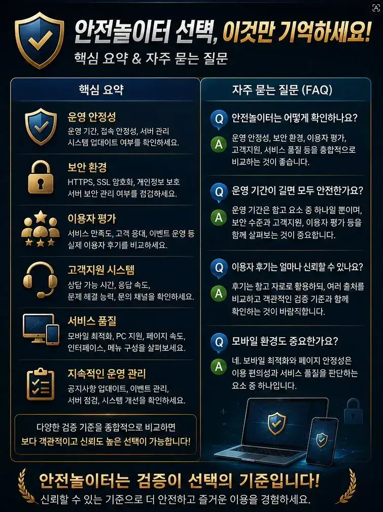 안전놀이터 선택전 이것만 기억하세요 