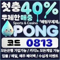 퐁 토토사이트 모든은행 가입가능한 베팅 무제재 선언 메이저사이트