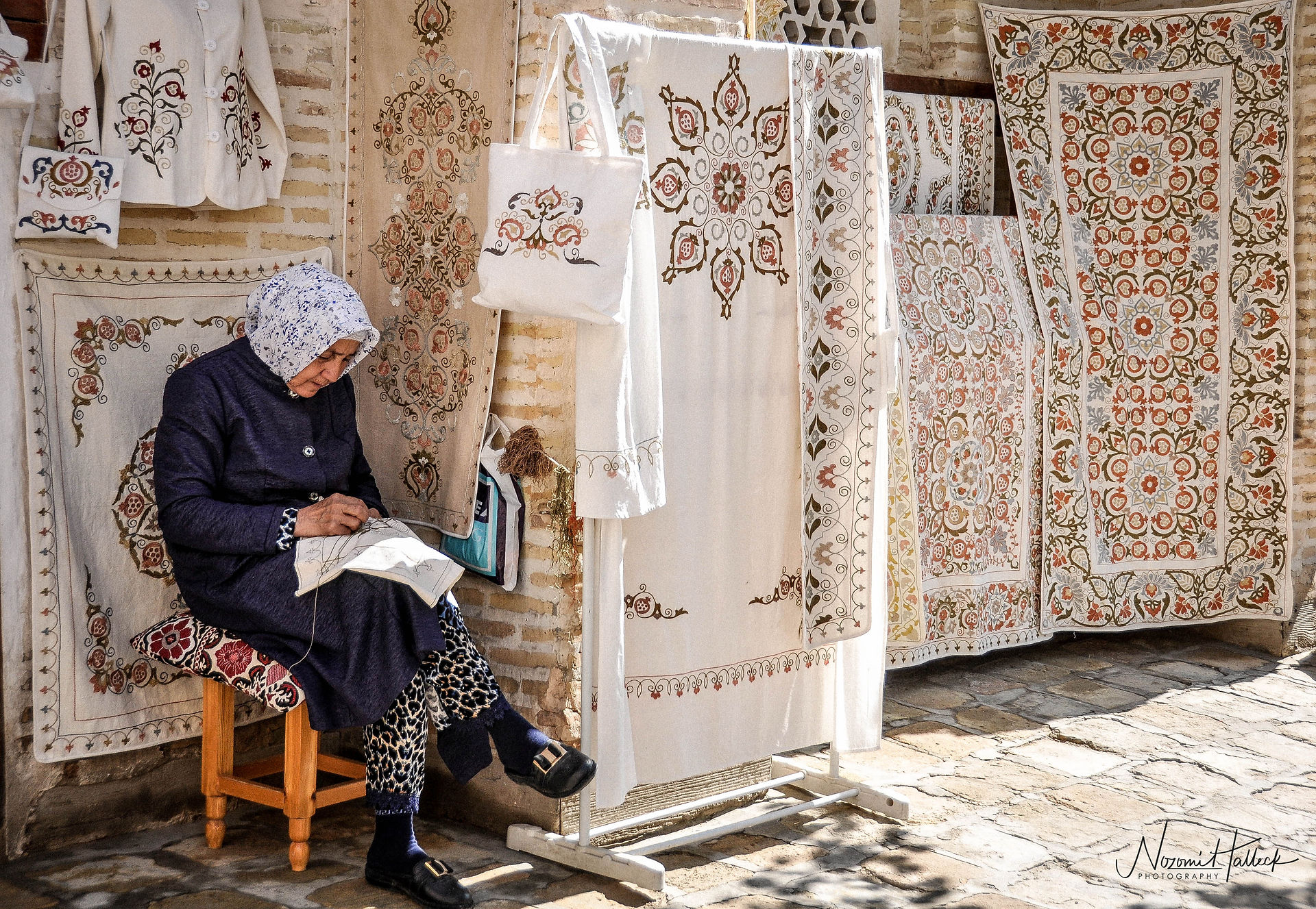 Suzani is a traditional embroidery in Uzbekistan.