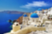 Santorini Blue Domes