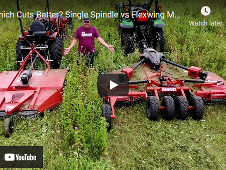 Implement Wars: Single Spindle vs Flexwing Tractor Mower