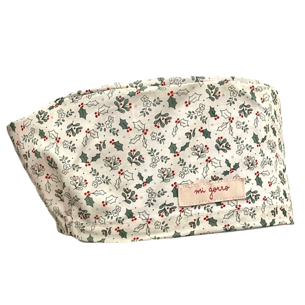 Gorro Quirófano Muérdago navideño