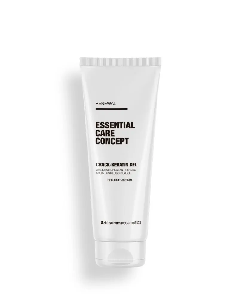RENEWAL CRACK-KERATIN professional facial unclogging gel for pre-extraction treatments.