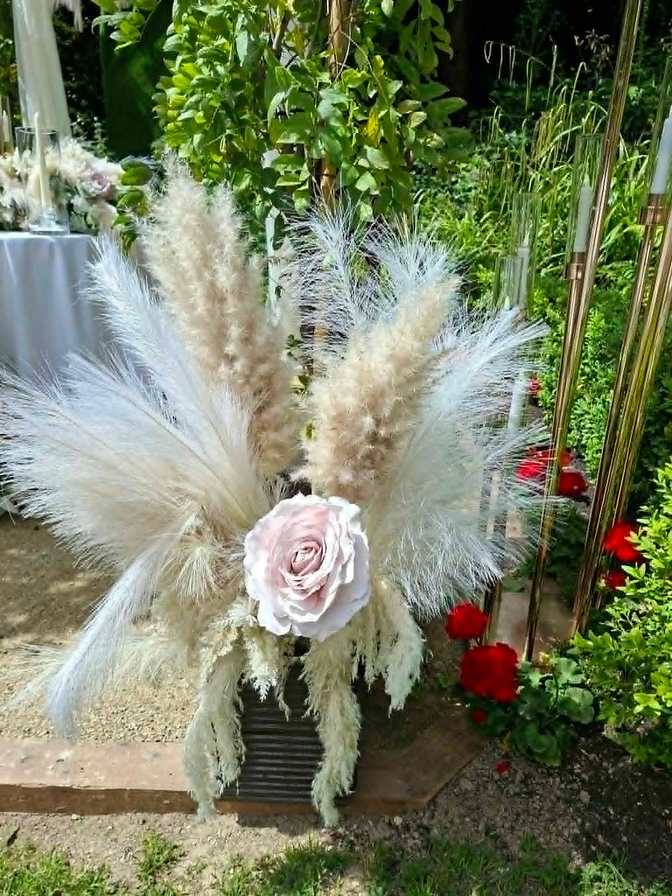 Pale Pink and Pampas in the Glenview