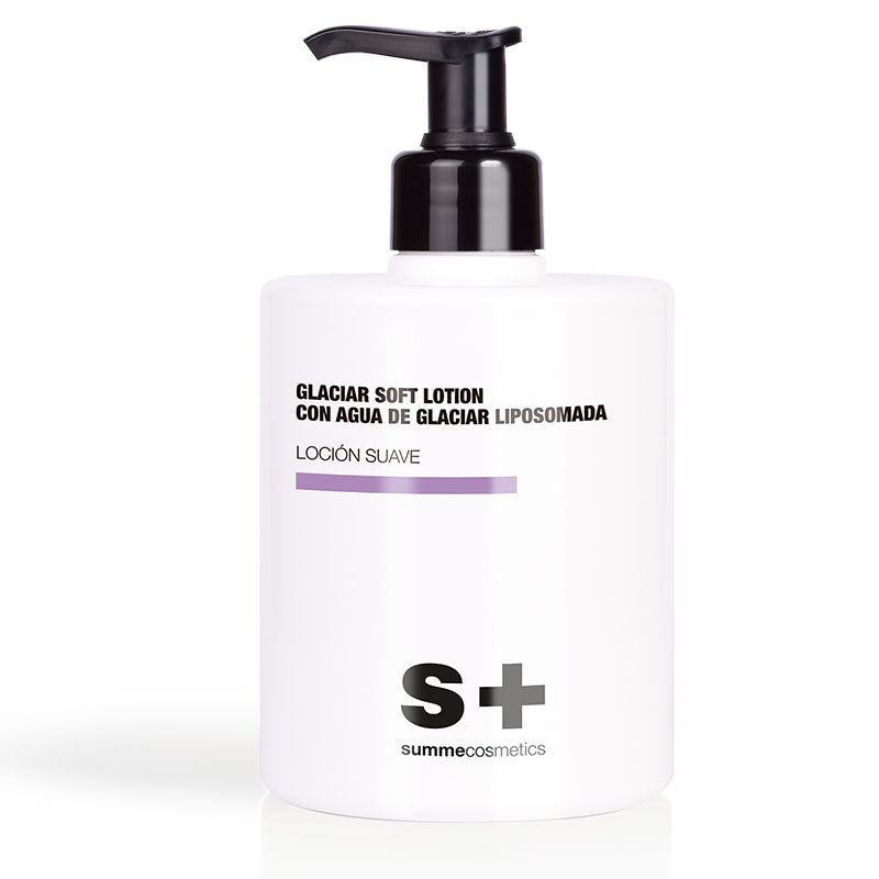 GLACIAR SOFT LOTION gentle facial toning lotion with Liposomal Glacier Water and Oat Extract.
