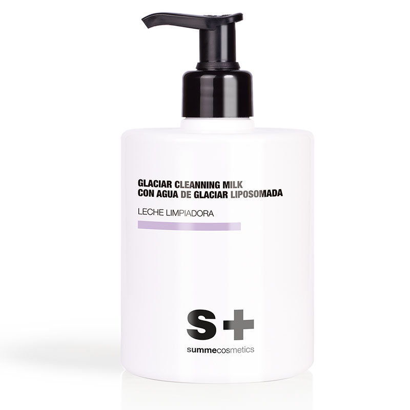 GLACIAR CLEANSING MILK gentle facial cleansing milk with Liposomal Glacier Water and Aloe Vera.