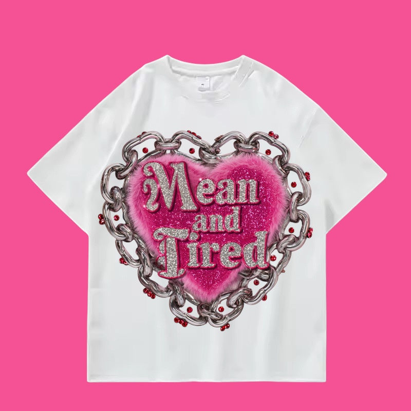 Thumbnail: Mean and Tired Heart Chain T-Shirt