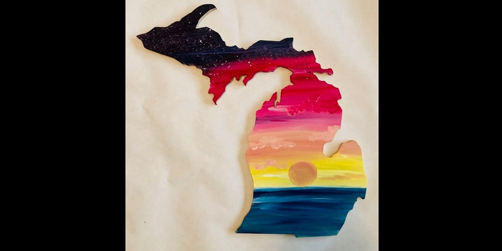 Mendon RiverFest 12" Michigan Wood Cut Out