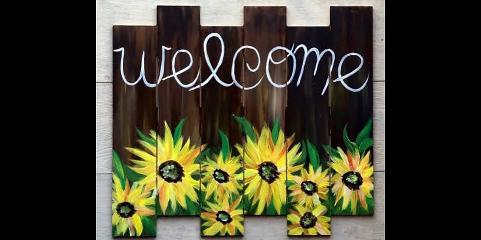 Welcome Sunflowers Pallet - Battle Creek