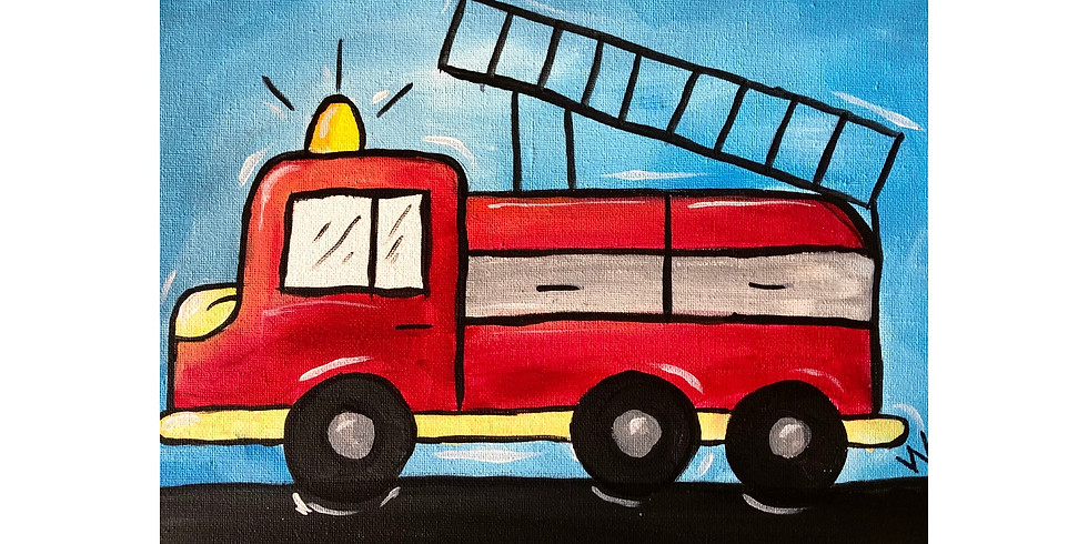Fire Truck ~ COOKIES & CANVAS