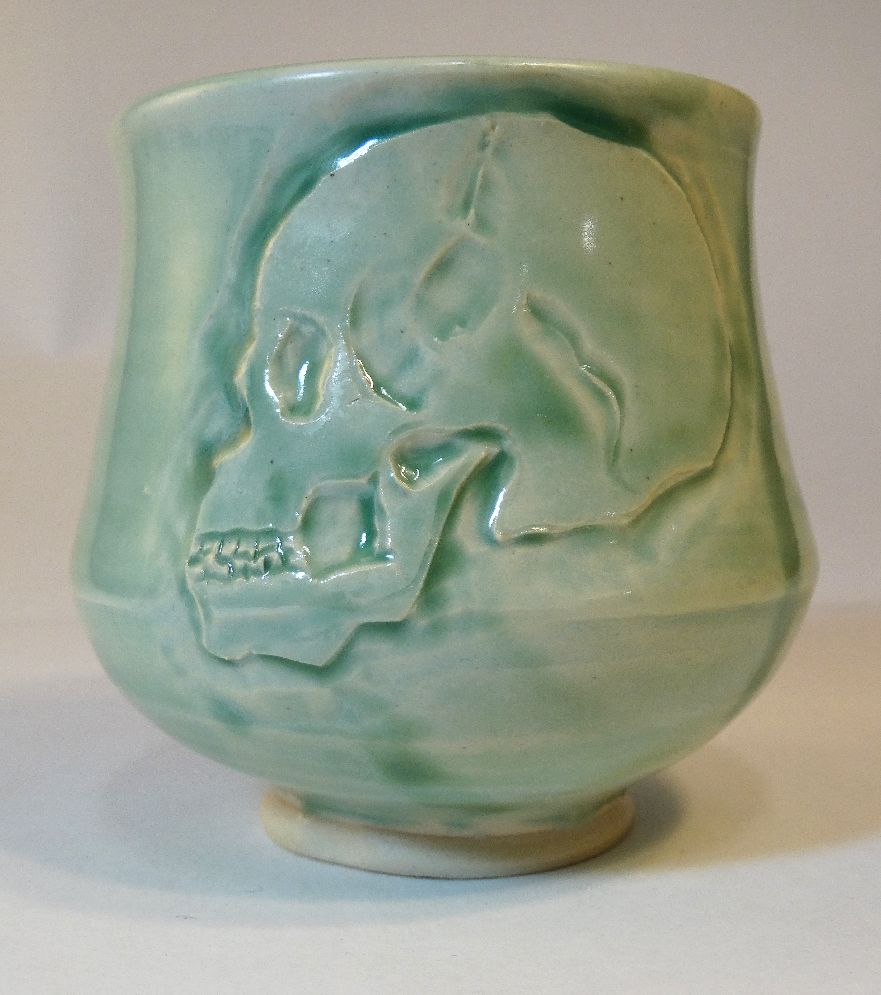 Skull Celadon Yunomi