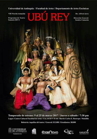 'Ubú Rey' llega al Teatro Pablo Tobón Uribe