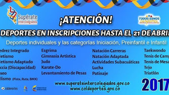 Inscripciones abiertas a Supérate Intercolegiados