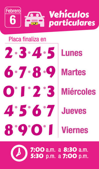 Con semana pedagógica, inicia el lunes 6 de febrero la rotación del Pico y Placa en Medellín para ve